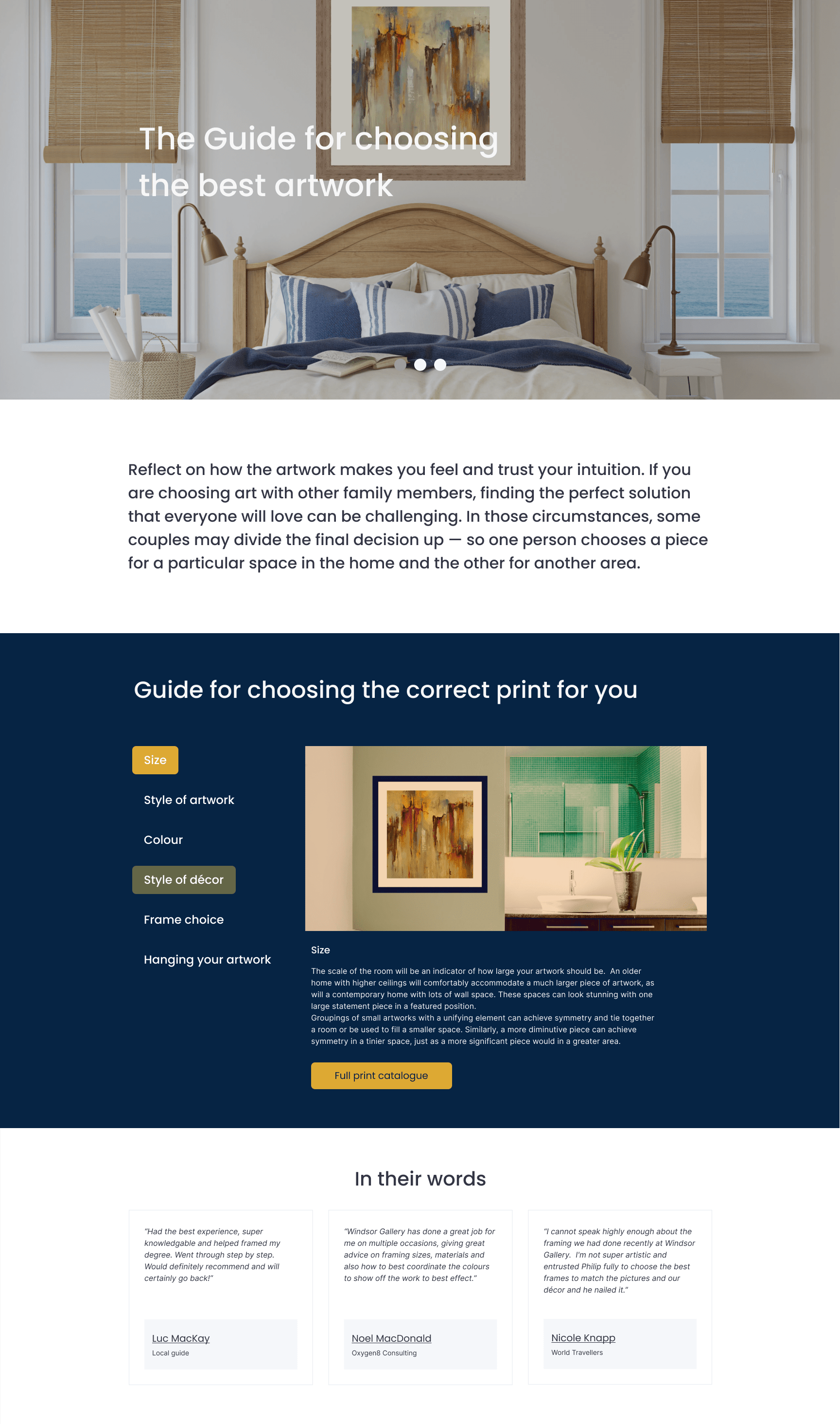 Global Art Prints screen